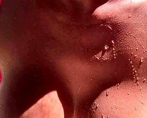 italian milf artemisia love with massive bouncing tits teases her hard nipples in a long outdoor solo