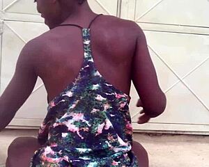 twerking wildly to afro beats drives this crazy ebony bitch insane