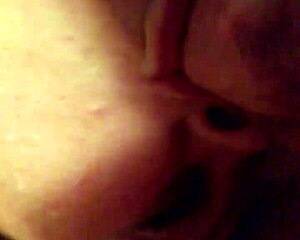 This bbw fat chick sucks big cock and tits bounce while she slurps