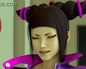 Cammy battles Yuri in an intense futanari showdown by Redmoa.