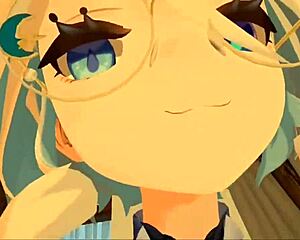 i'm obsessed with how yukoshvr furina rides and dominates this goth slut hard