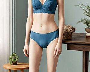 hey check out these cute lingerie models stripping barefoot in panties