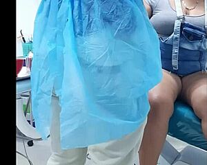 My dentist checkup turns wild with his huge cock stuffed deep in my braces-filled mouth!