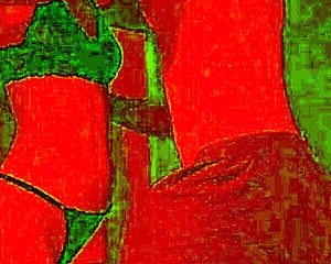 A young couple sneaks a quick fuck amid the nightclub dancing.