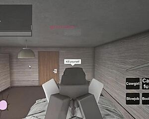 Two roblox whores get hardcore fucked in group banging session