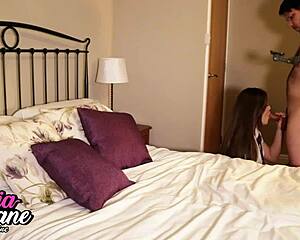 British college teen 18+ lingerie uniform sucks dick fucked homemade orgasm party cosplay first time