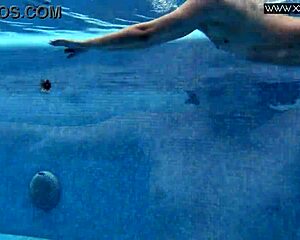 Lady Dee Swims Underwater Teasing Tight Pussy In Pool