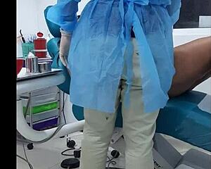 My dentist checkup turns wild with his huge cock stuffed deep in my braces-filled mouth!