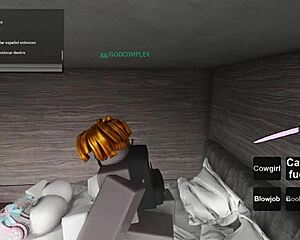 Two roblox whores get hardcore fucked in group banging session