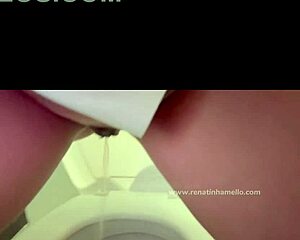 Xixi squirts wildly in public street as skinny Latina milf Renatinha Mello