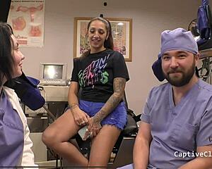 stefania mafra struts backstage in latex gloves and heels for humiliation play