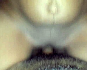 ride that big black cock daddy... ass bouncin' in stockings, pussy so wet!!