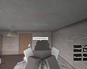 Two roblox whores get hardcore fucked in group banging session