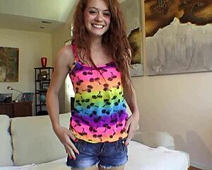 WOW! Cute Redhead Alice Green Gets Assfucked Hard Doggy!