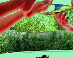 nikki hearts jessa rhodes kiss lick shaved pussies poolside heels teens