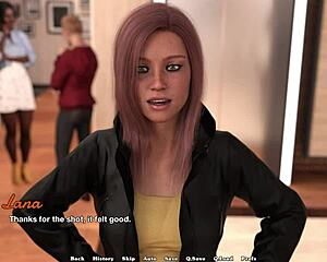 a sexy milf roleplays with cute brunette teen sucking licking tits hardcore