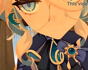 i'm obsessed with how yukoshvr furina rides and dominates this goth slut hard