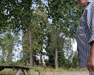 Chris strips bare for steamy outdoor solo tease