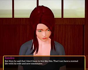 my new family dives into fun game with redhead player