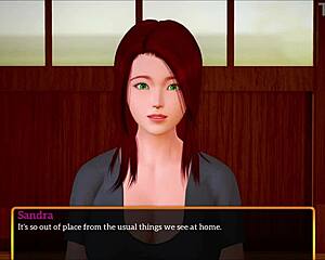 my new family dives into fun game with redhead player