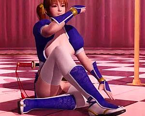 doa-ka-f11 teases topless in panties with erotic dance moves