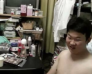 Japanese cougar tricked into mmf threesome with boy and old men