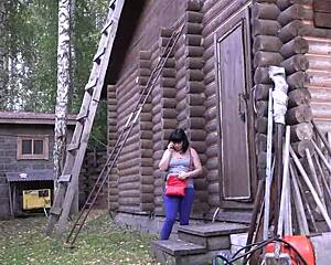 outdoor anal toy fun during phone sex with voyeur watching?