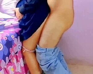 mexican schoolgirl takes broomstick anal then wild creampie doggy from cousin