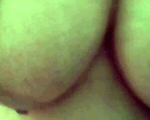 stepmom plays pussy in tub sucks stepsons cock rides cum on tits