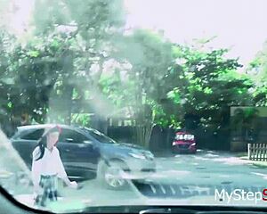 stepdad lifts teen 18+ skirt for sneaky peek after jasmine vega's teasing reveal