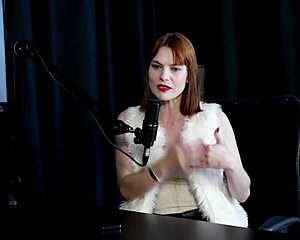 Reh queen sheer red gets handjob squirts in see-through lingerie