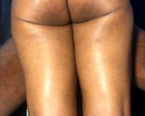 Curvy ebony girlfriend gets thigh fuck handjob fingering and lap pounding on bed