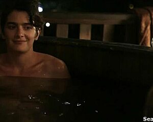 See Gaby Hoffmann and Cherry Jones topless in see-through outfits teasing big tits