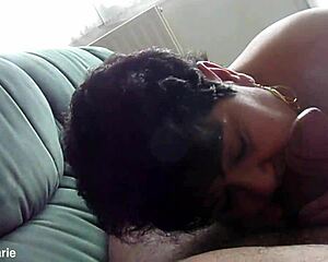 This chienne delivers sloppy blowjob with massive facial cumshot finish