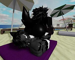 Fuck Roblox Mal0 cowgirl doggystyle on beach hard