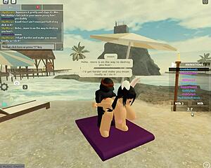 i slammed monster bbc deep in roblox slut's ass pussy riding doggy bent over