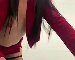 Breaking my fat mother-in-law's tight pussy doggystyle while she pees bath