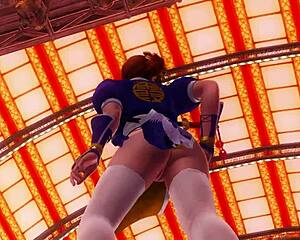 doa-ka-f11 teases topless in panties with erotic dance moves