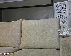 Petite Ebony Hottie Bends For Ass Casting Fuck!