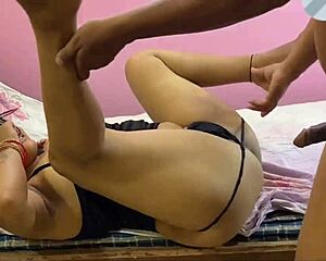 Colombian bride endures painful anal with ebony lover's thick powerful cock