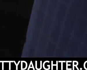 GROPING STEPDAD PUNISHES VIVA ATHENA'S TIGHT PUSSY DADDY POUNDS HARD