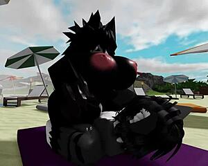 Fuck Roblox Mal0 cowgirl doggystyle on beach hard