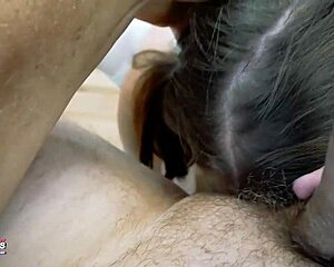 mmm lovely brunette starshine deepthroats big cock while fingering wet pussy 💦