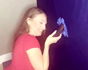 BRANDI IMPREGNATED BY BBC STRANGER AT GLORYHOLE CREAMPIE