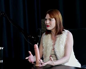 Reh queen sheer red gets handjob squirts in see-through lingerie