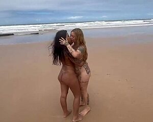 Ever spied hot blonde and latina friends anal-fucking on the beach?