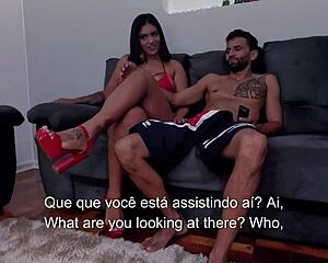 she calls her country cousin over and he barebacks her while cuck hubby watches