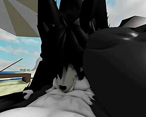 Fuck Roblox Mal0 cowgirl doggystyle on beach hard