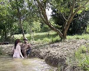 hey check out this curly blonde taking bbc outdoors no rubber