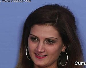 Horny Honey Gulps Massive Facial Cumshot After Handjob